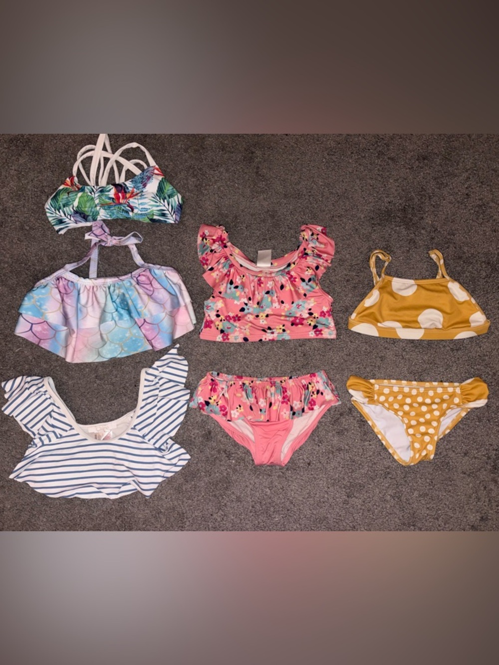 Toddler 4T Swimsuit Bundle 7 Pieces Billabong, Harper Canyon, Chloe Matching Set